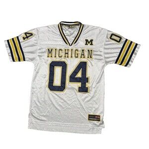 Y2K Michigan Wolverines #04 Football Jersey White M Colosseum Stitched NCAA